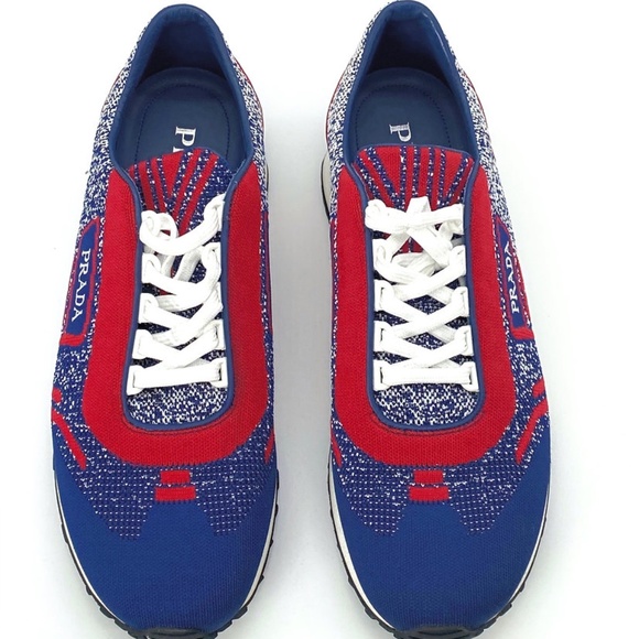 Prada Men's Milano Jacquard-knit Low-top Sneakers - Picture 9 of 10
